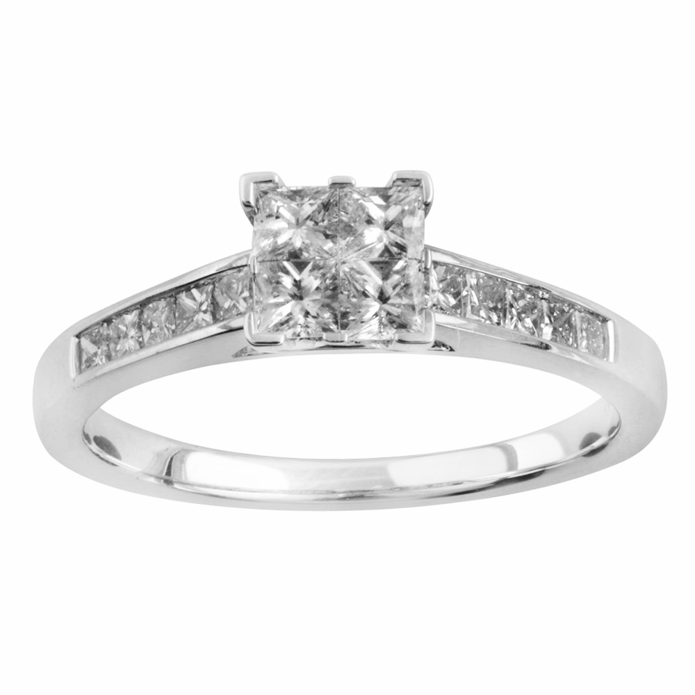 SEAMLESS LOVE 9ct White Gold Bridal Set Ring with 1.00 Carat of Diamonds