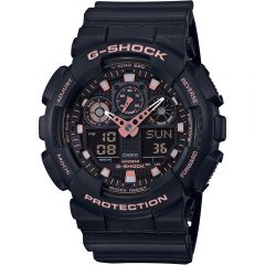 Casio G-Shock GA-100GBX-1A4DR Black and Rose Tone Mens Watch