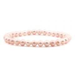 Pink Freshwater Pearl Stretch 18cm Stretch Bracelet
