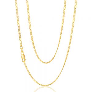 9ct Yellow Gold Silver Filled Anchor 50 Gauge Chain in 50cm