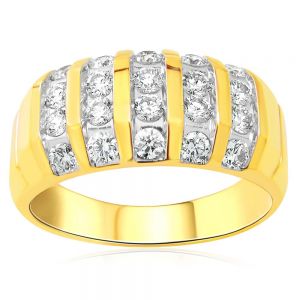 9ct Yellow Gold Diamond Ring Set with 20 Stunning Brilliant Diamonds