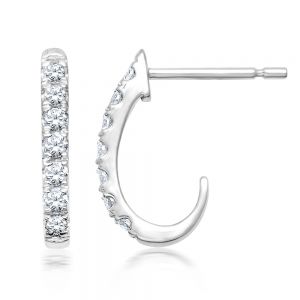 Luminesce Lab Grown 9ct White Gold 1/4 Carat Diamond Earrings with 14 Diamonds