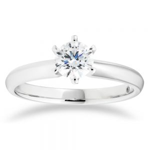 Flawless Cut 3/4 carat  Platinum Solitaire Ring