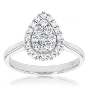 Flawless 1/2 carat  9ct White Gold Diamond Ring