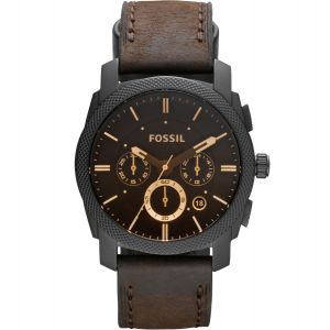 Fossil FS4656 Machine Chronograph Brown Leather Strap
