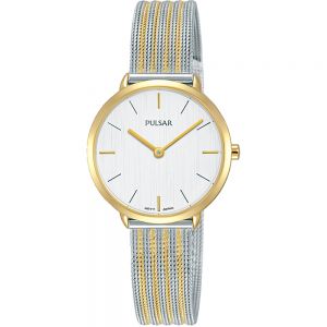 Pulsar PM2280X Two-Tone Stainless Steel Mesh Womens Watch