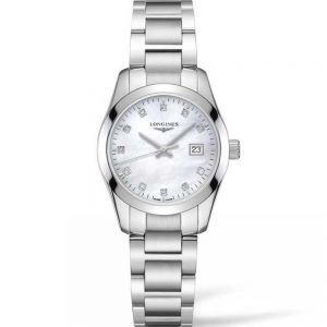 Longines Conquest Classsic L22864876 Mother of Pearl Diamond Set Stainless Steel