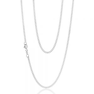 Sterling Silver 60 Gauge Curb Chain 55cm