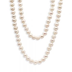 White Freshwater 160cm Long Pearl Necklace