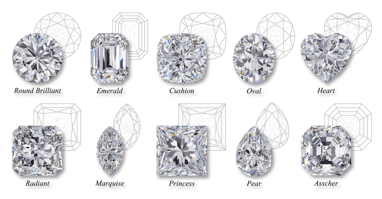 Grahams Diamond Guide: different diamond shapes
